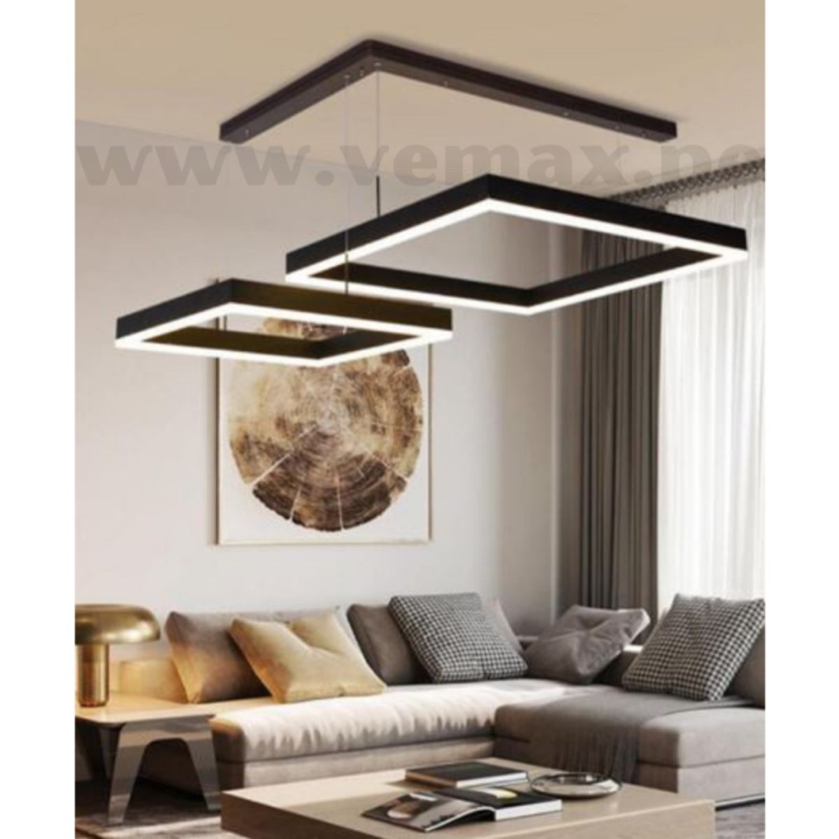 GENERICO - Lámpara Colgante Scuare Mayer Luz Cálida+Blanca+Intermedia