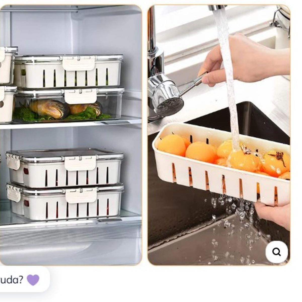 GENERICO - organizador acrilico hermetico 2 divisiones