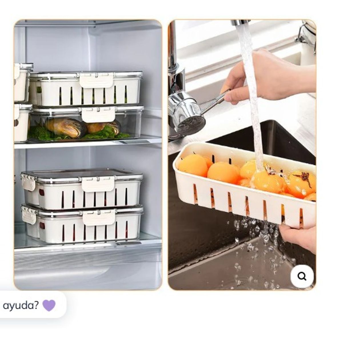 GENERICO - organizador acrilico hermetico 2 divisiones