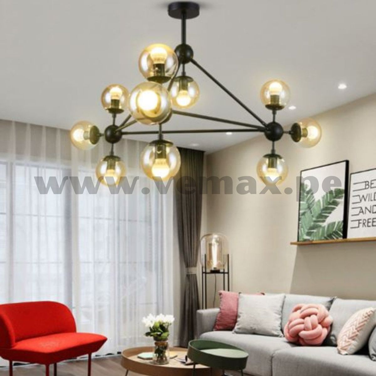 GENERICO - Lámpara Colgante Black Vintage