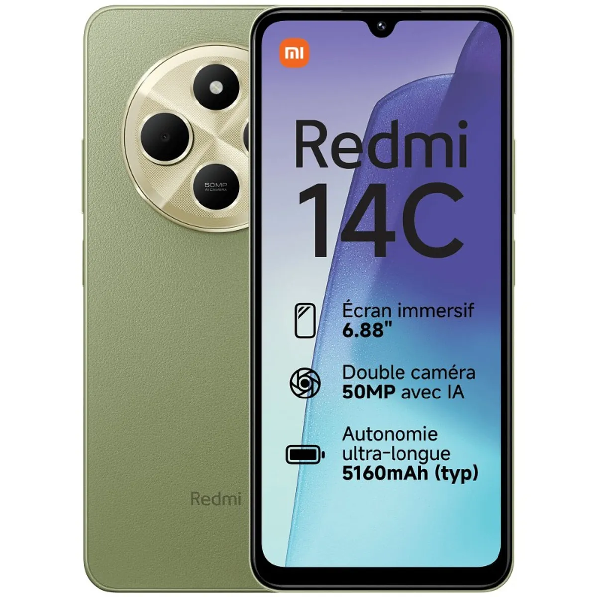 XIAOMI - Xiaomi Redmi 14C 8GB 256GB -  50MP Cámara Dual SIM - VERDE