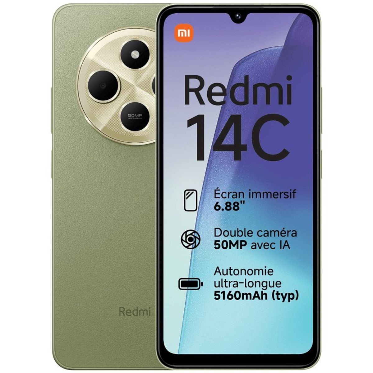 XIAOMI - Xiaomi Redmi 14C 8GB 256GB -  50MP Cámara Dual SIM - VERDE