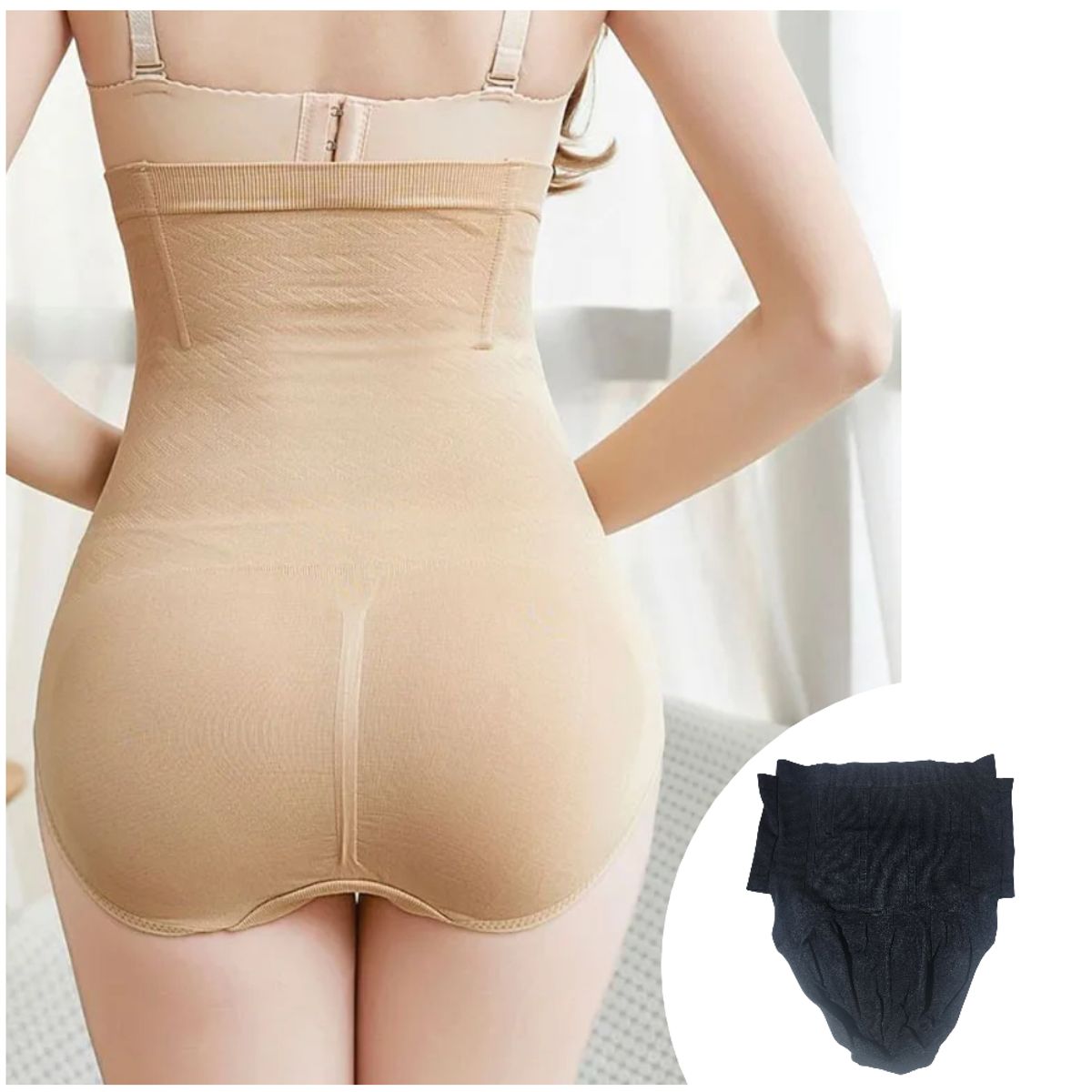 GENERICO - Ropa interior faja moldeadora de cintura corsé reductor NEGRO