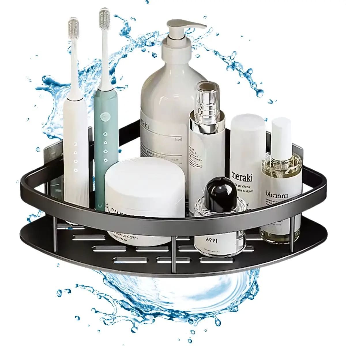 ELMEJORPRECIO - Esquinero Organizador para Baño de Aluminio Modelo Pinpin