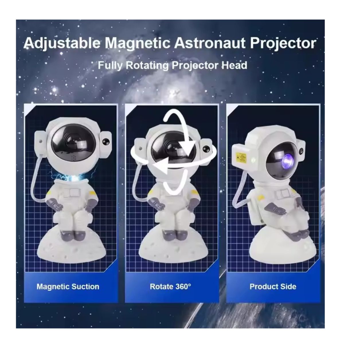 GENERICO - LAMPARA PROYECTOR   ASTRONAUTA  CON  PARLANTE