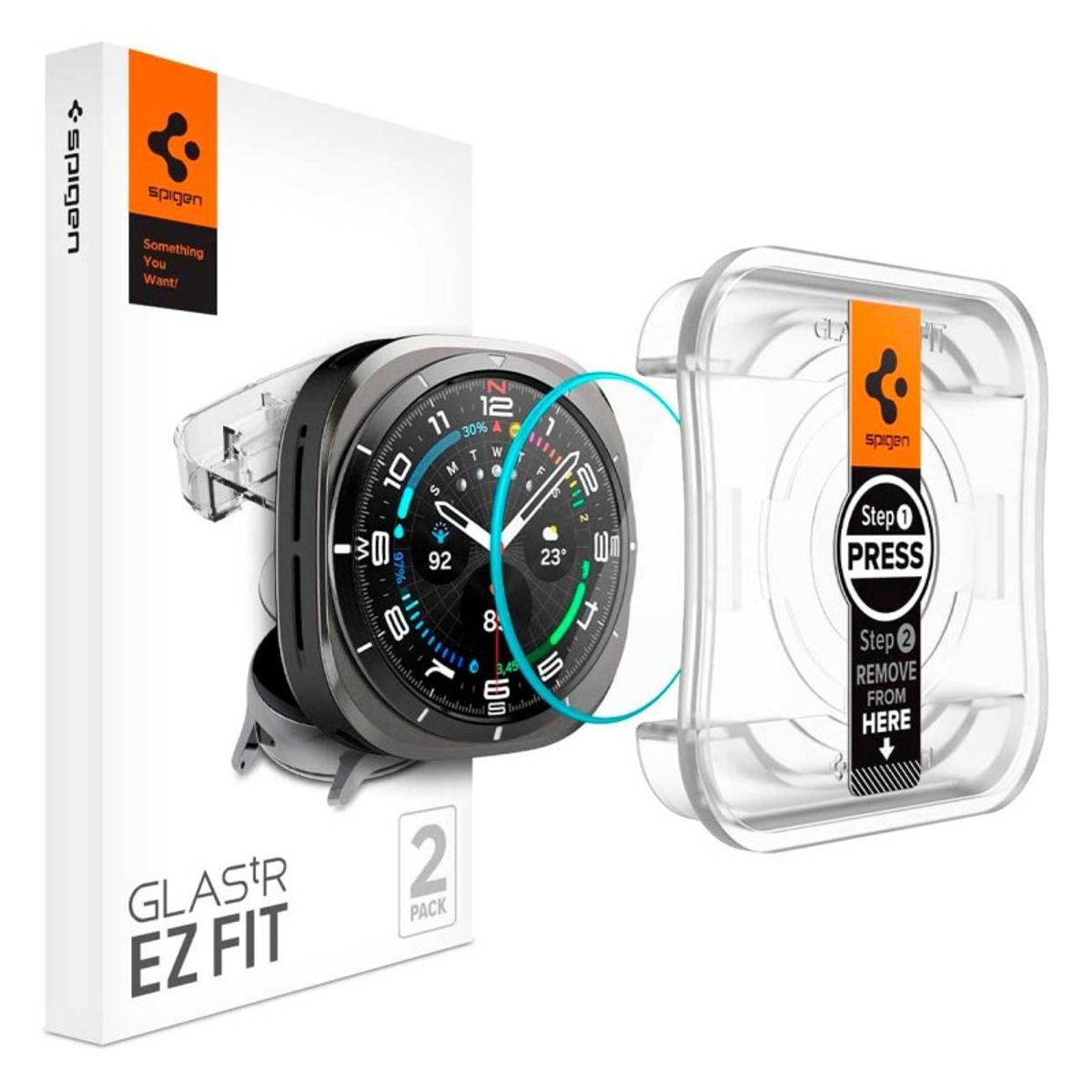 SPIGEN - Mica Vidrio Premium Spigen Para Galaxy Watch Ultra 47mm 2 unidades