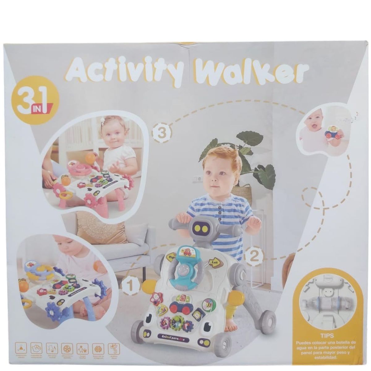 CAM - CAMINADOR MULTIFUNCIONAL 3 EN 1 GRIS