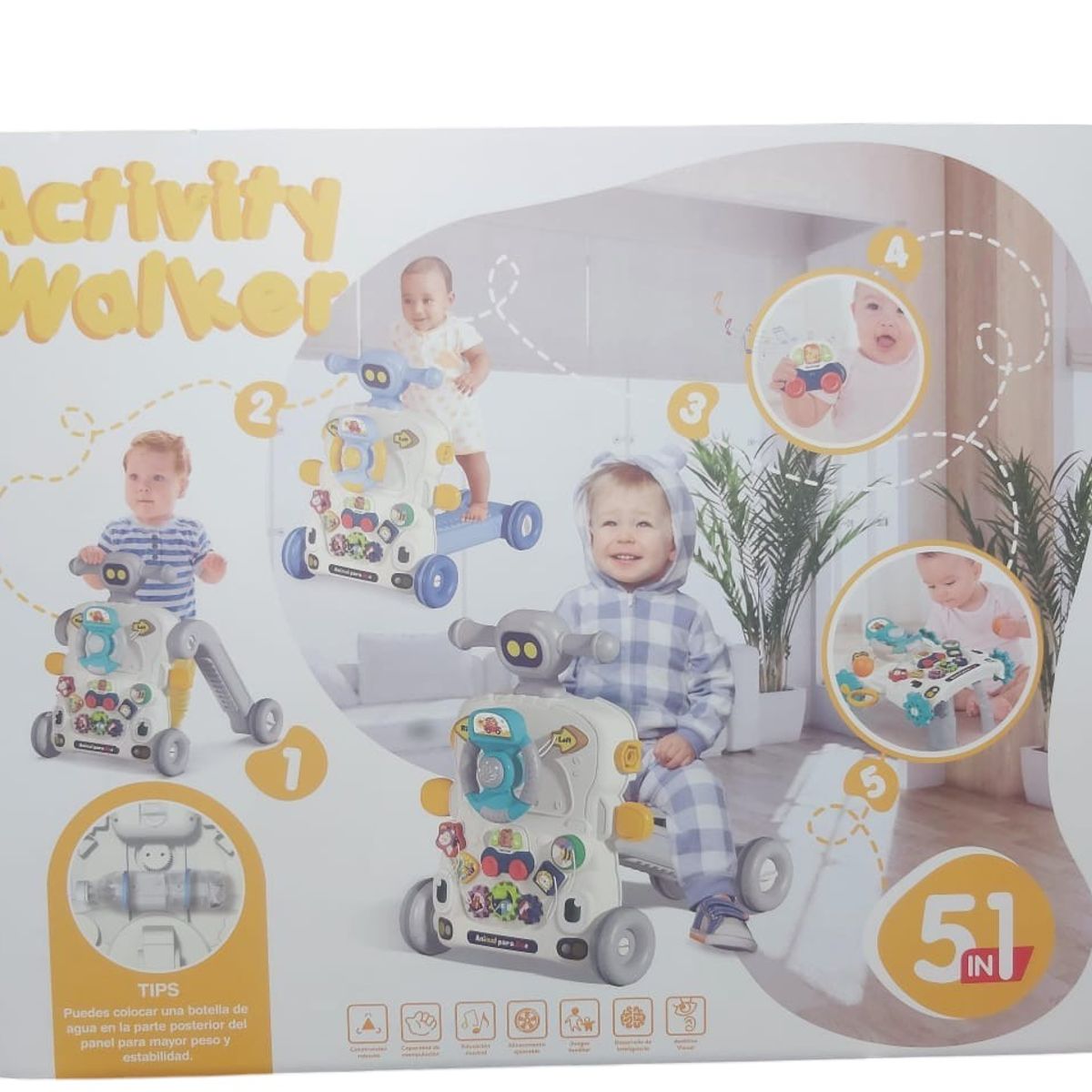 CAM - CAMINADOR MULTIFUNCIONAL 5 EN 1 ROSA