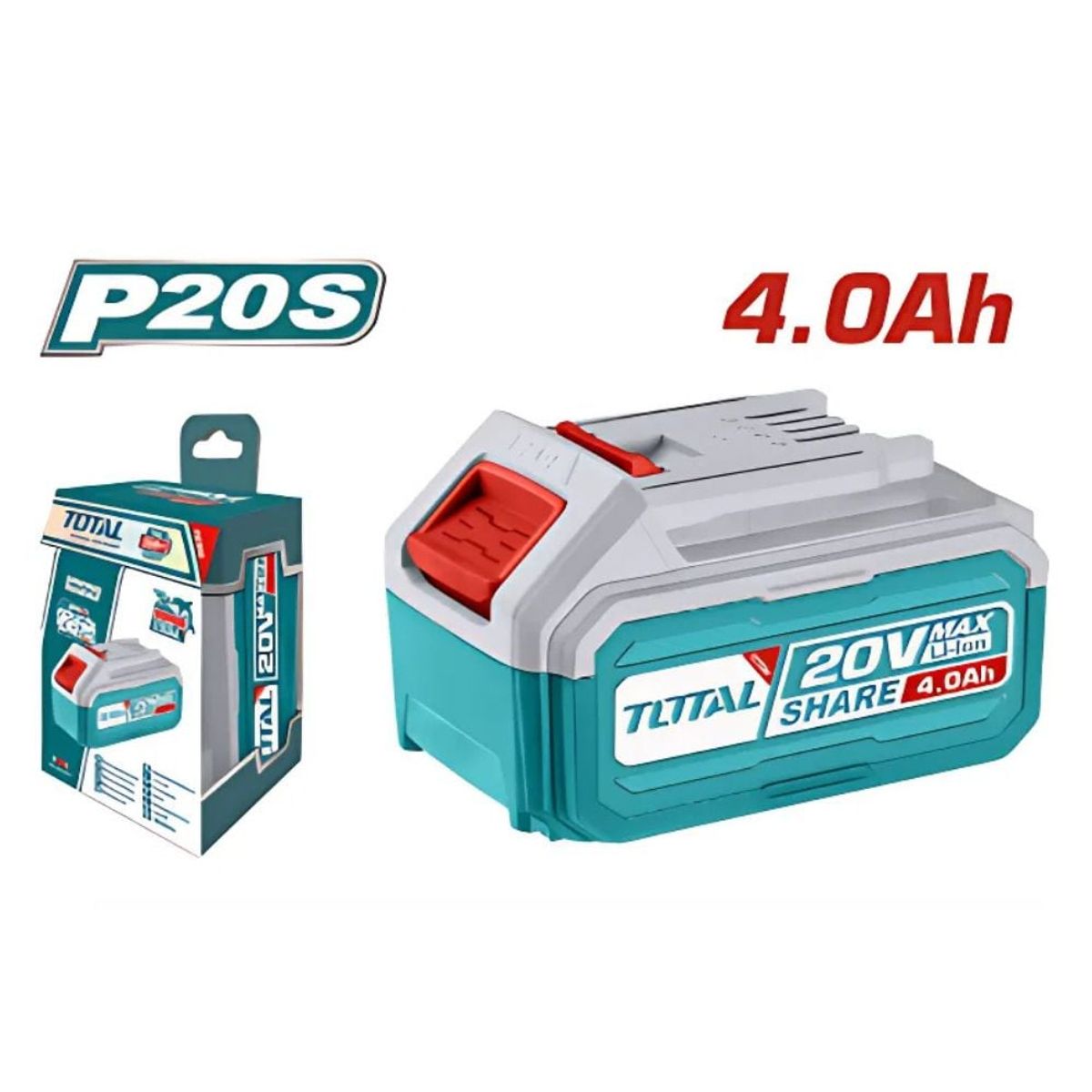 TOTAL TOOLS - BATERIA TOTAL LI-ION 20V 40AH INDUSTRIAL - TFBLI20021