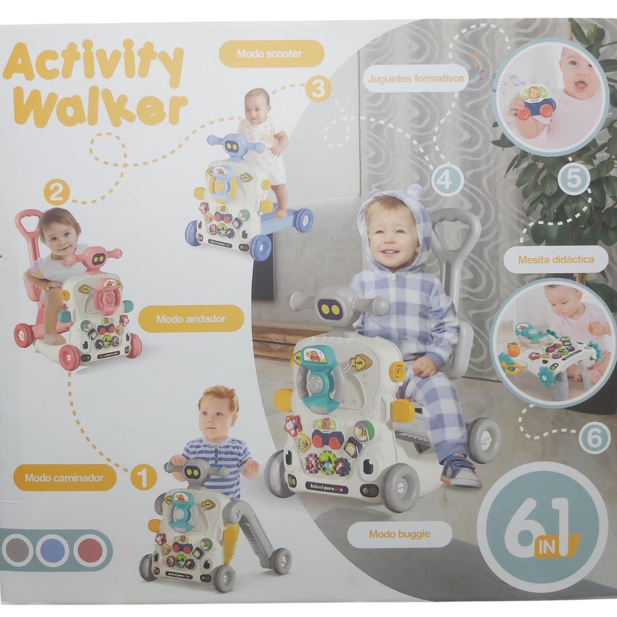 CAM - CAMINADOR MULTIFUNCIONAL 6 EN 1 ROSA