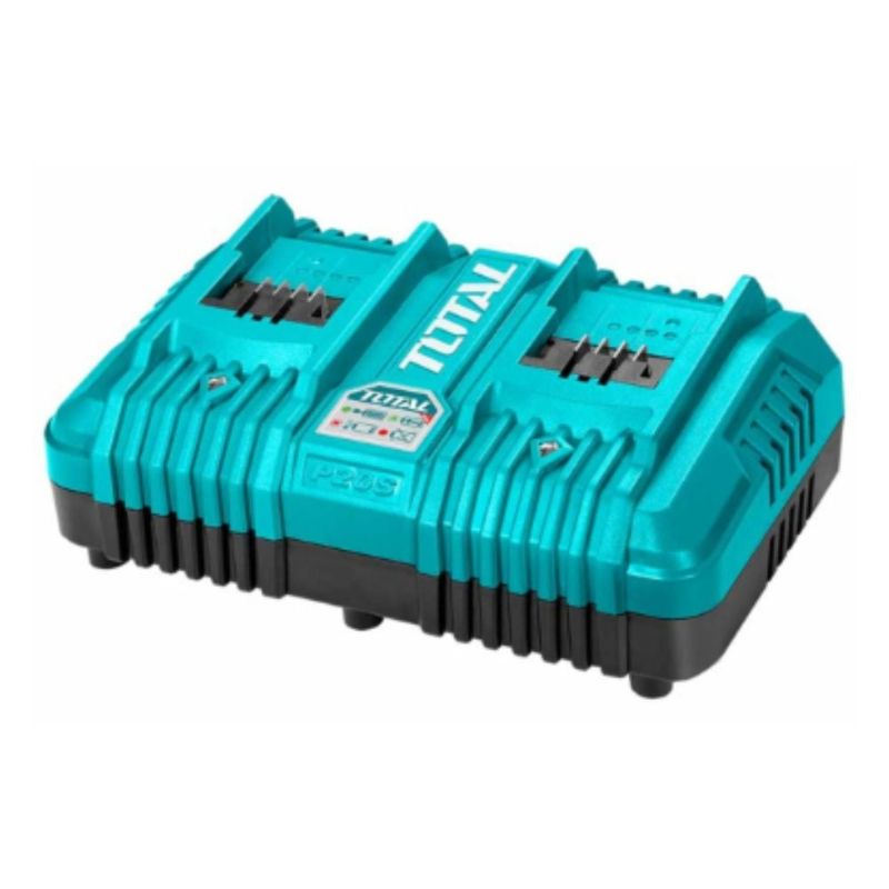 TOTAL TOOLS - Cargador rápido 4ah 2 puertos para bateria 20v Total -TCLI2034