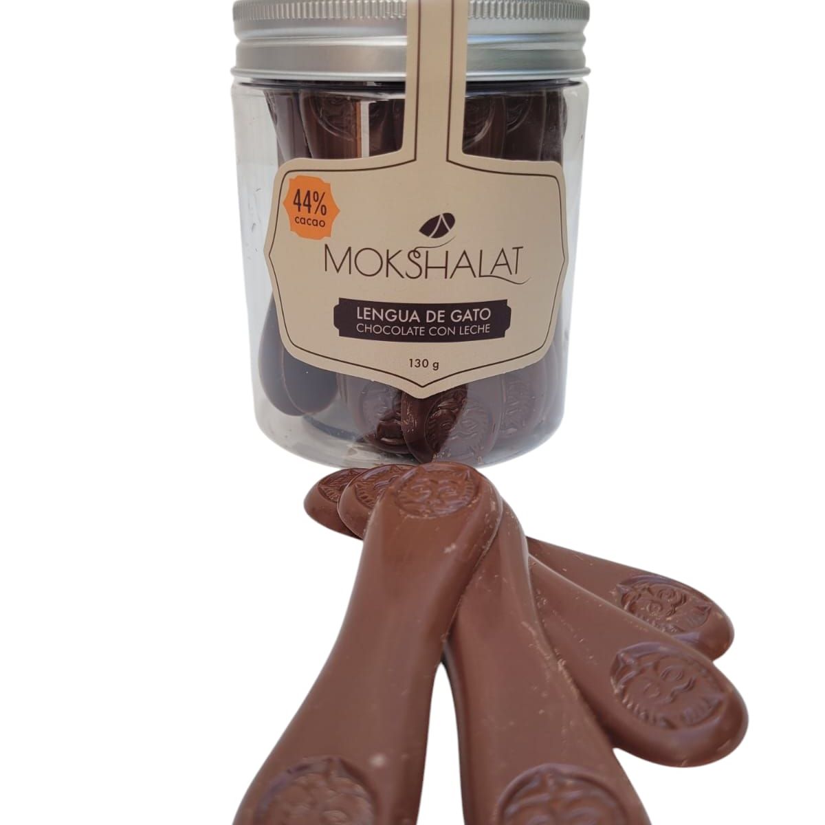 MOKSHALAT - LENGUA DE GATO CHOCOLATE DE LECHE 44% 130G