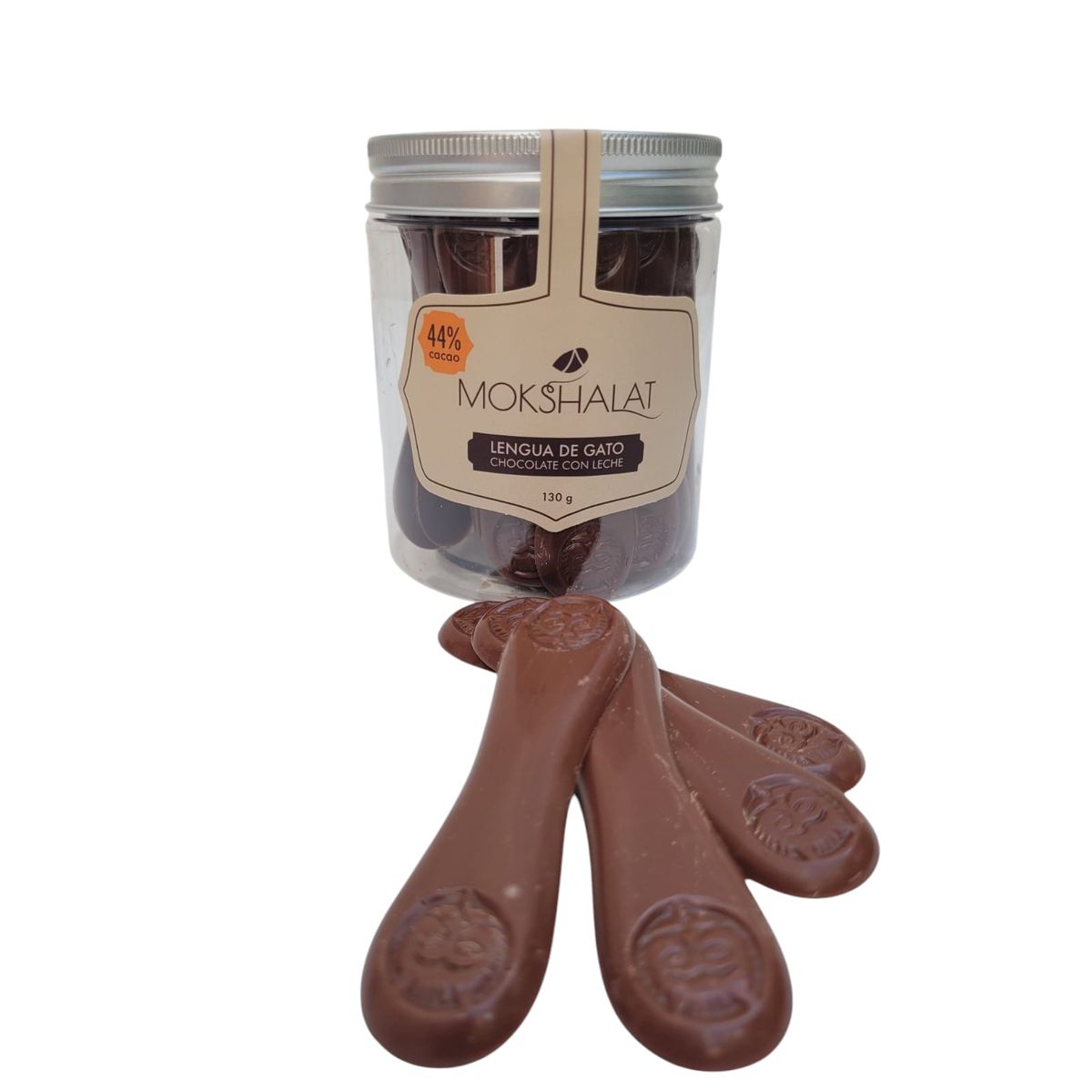 MOKSHALAT - LENGUA DE GATO CHOCOLATE DE LECHE 44% 130G