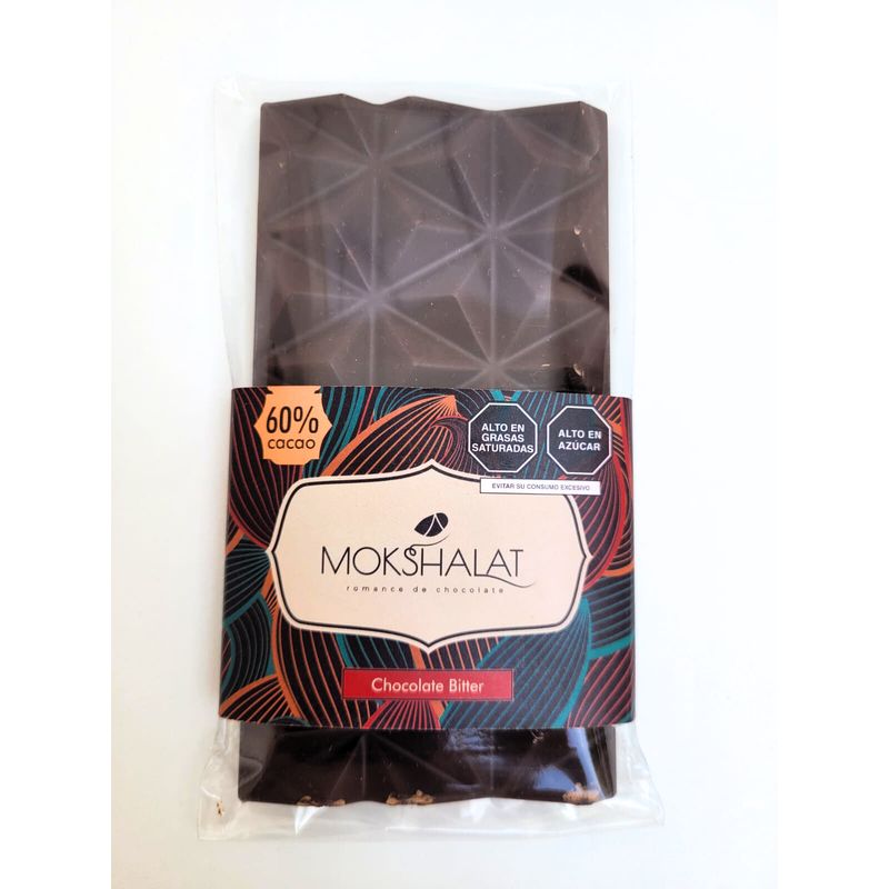 MOKSHALAT - BARRA CHOCOLATE BITTER 60% 70G