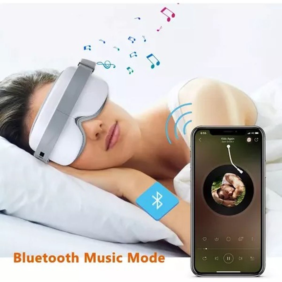 OEM - Masajeador De Ojos Relajante Recargable Con Bluetooth