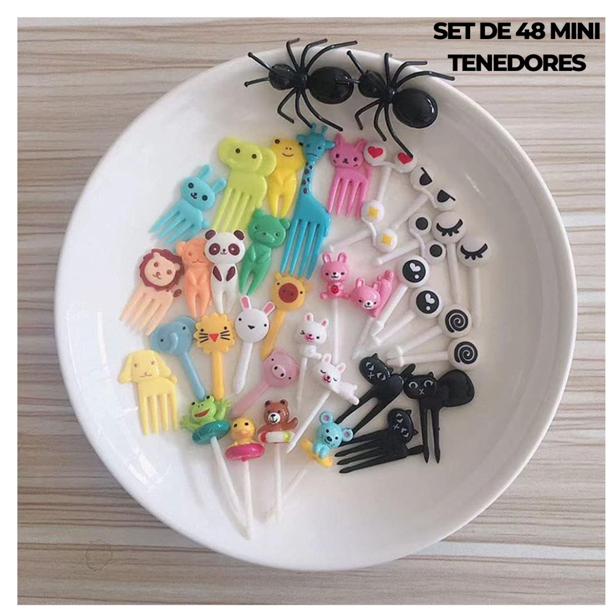 GENERICO - MINI TENEDORES DE FRUTA 48PCS