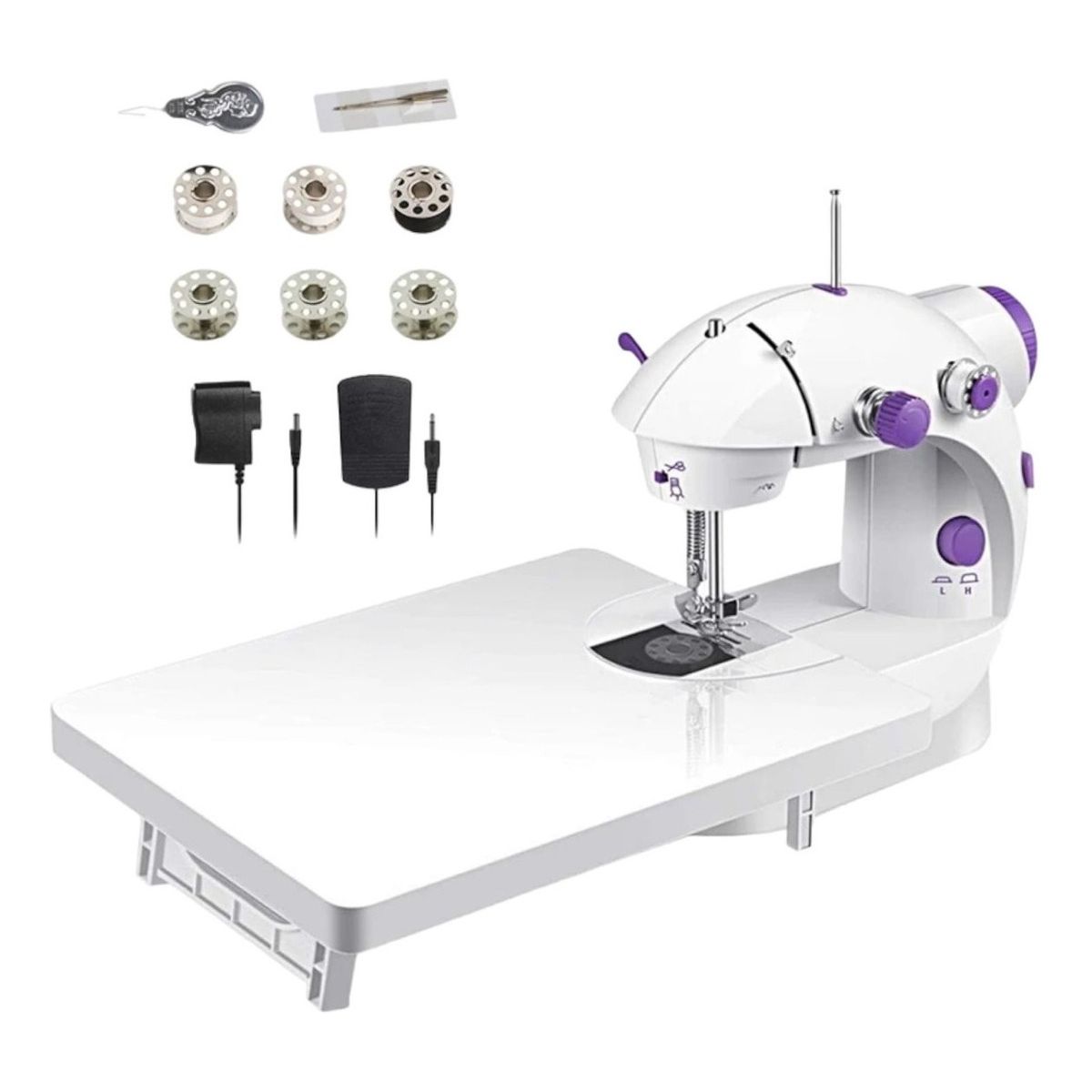 PREMIUM - Maquina De Coser Electronica Portatil Pedal Con Mesa Soporte