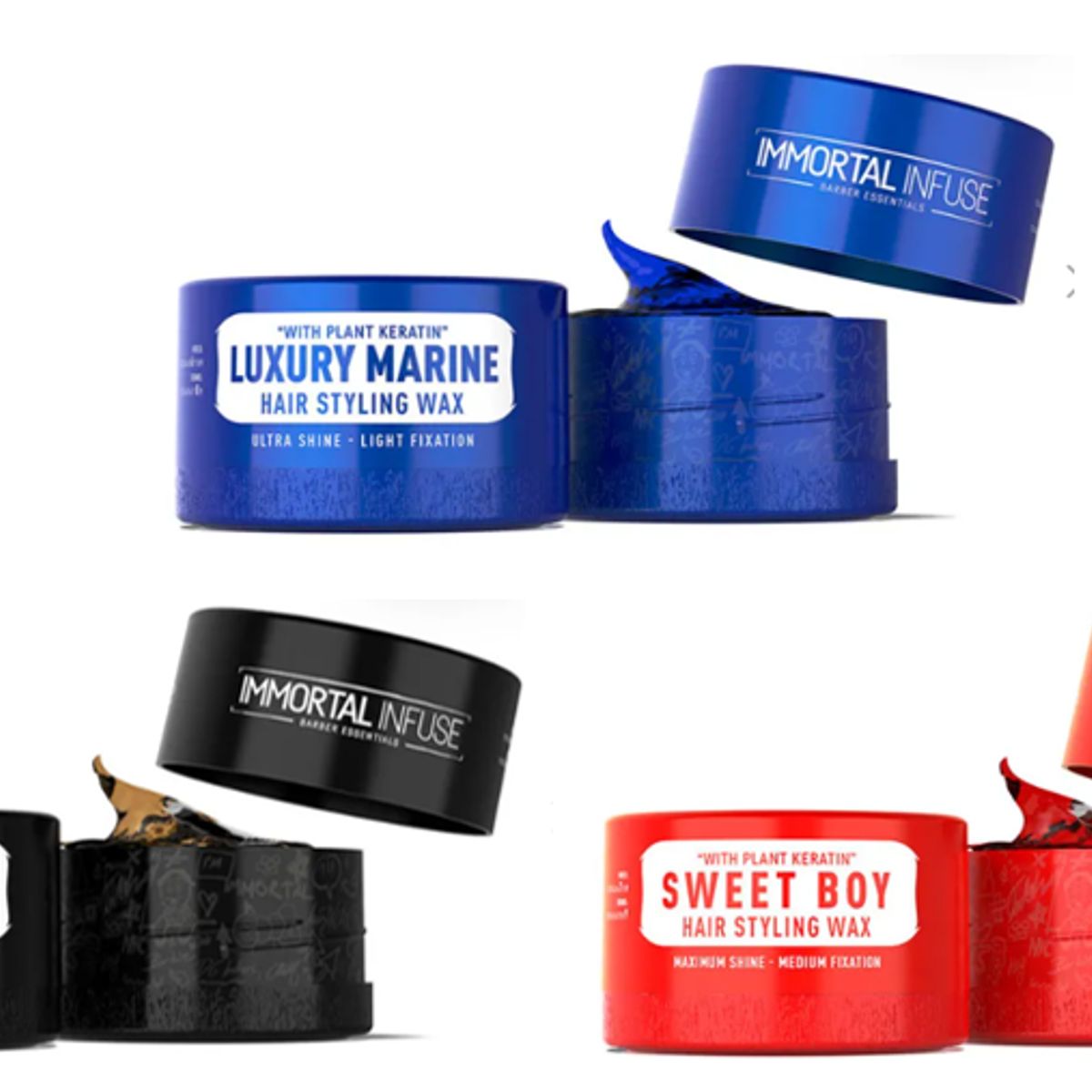 GENERICO - Pack 3  Immortal Infuse Ceras para el Cabello