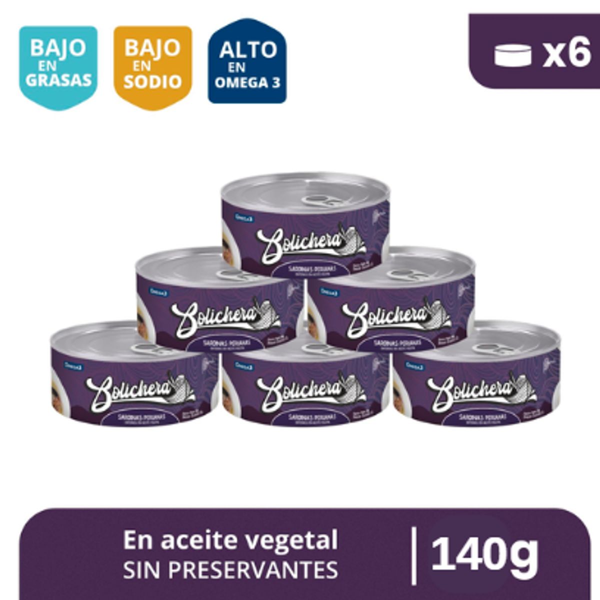 CARABELA - Sardinas Peruanas Bolichera - Pack x6