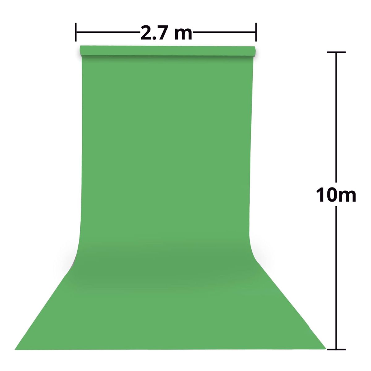 GENERICO - Fondo de papel cartulina fotográfico VERDE 2 metros 70 cm ×10metros