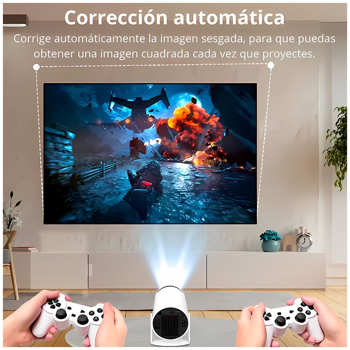 GENERICO - Proyector Multimedia con 2 mandos YG300 480P Blanco