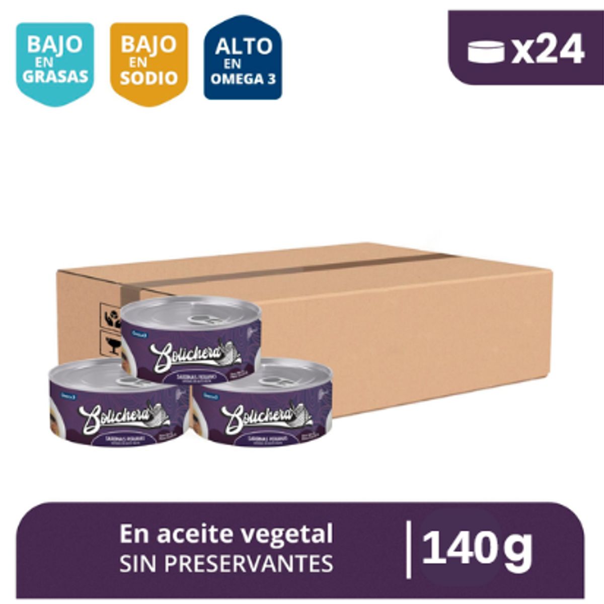 CARABELA - Sardinas Peruanas Bolichera - Caja x24