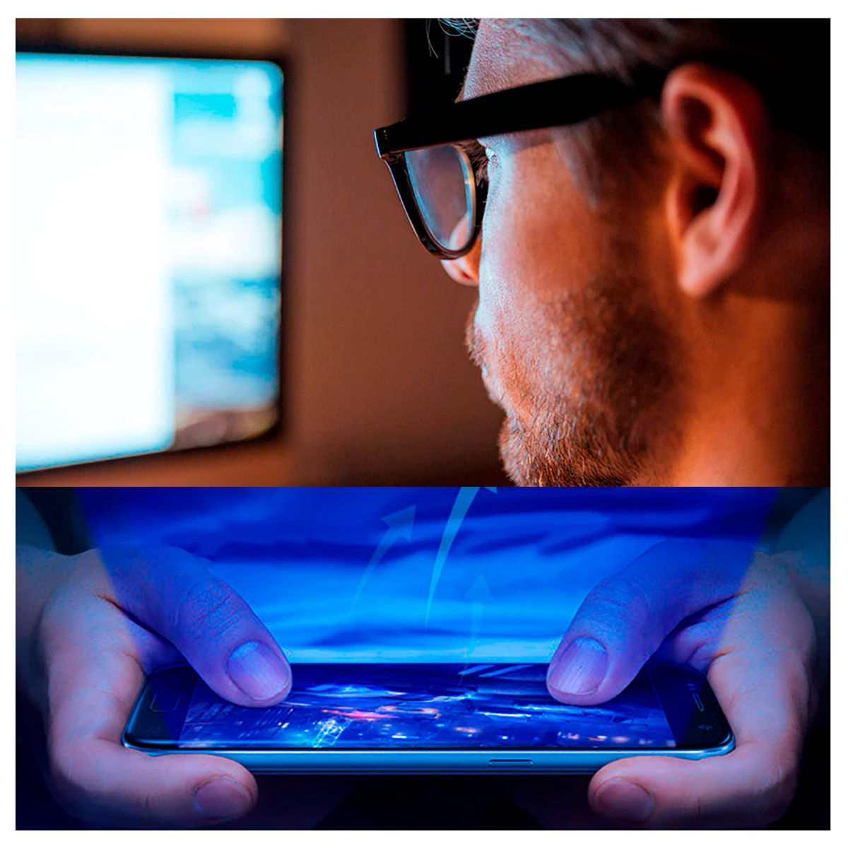 GENERICO - Lentes para computadora protección antiblue - negro