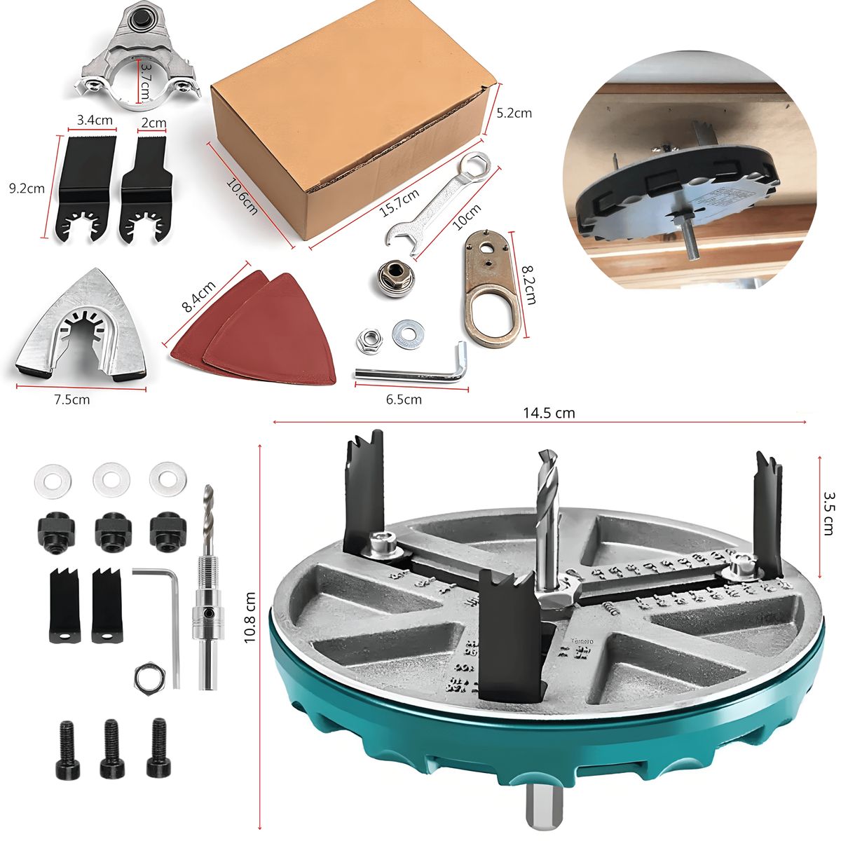 ROSH - Adaptador Sierra de Perforado + Adaptador Multifuncional