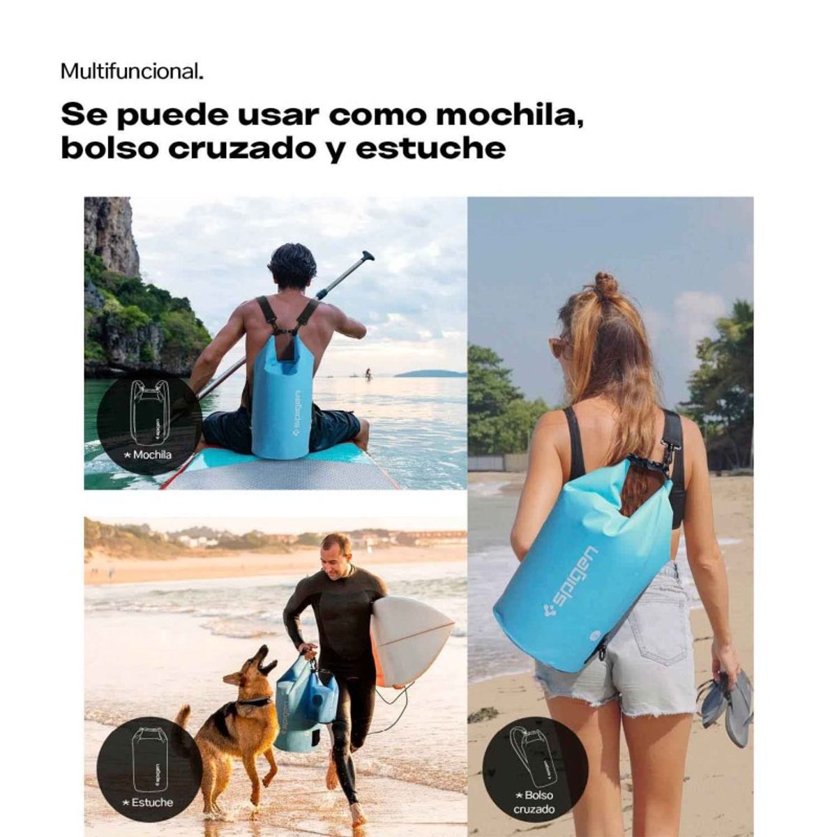 SPIGEN - Bolsa Acuática Impermeable Spigen Universal Para Viaje 2 Pack