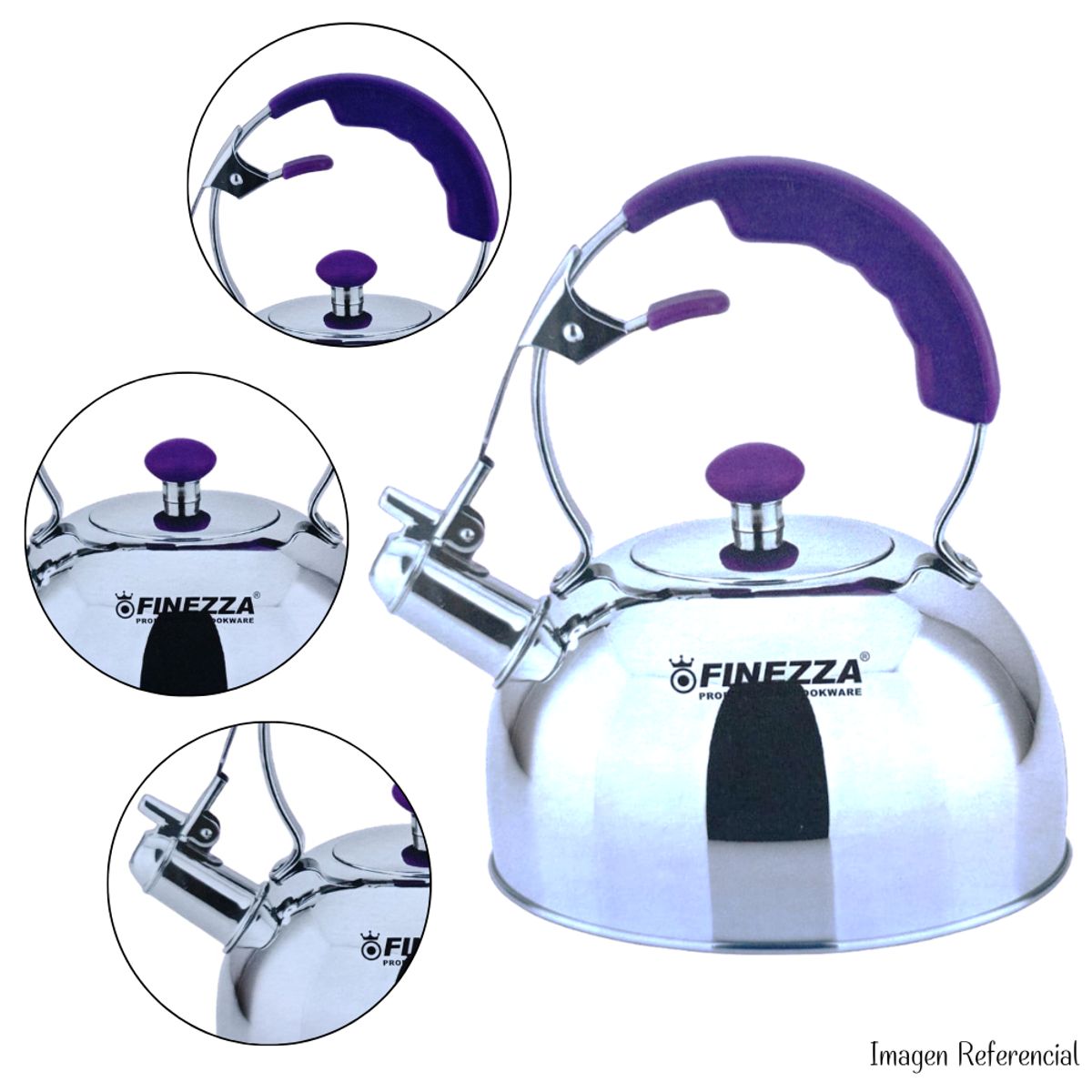 FINEZZA - Tetera Finezza De Acero Inoxidable de 2.5 Lts - FFT0046-M