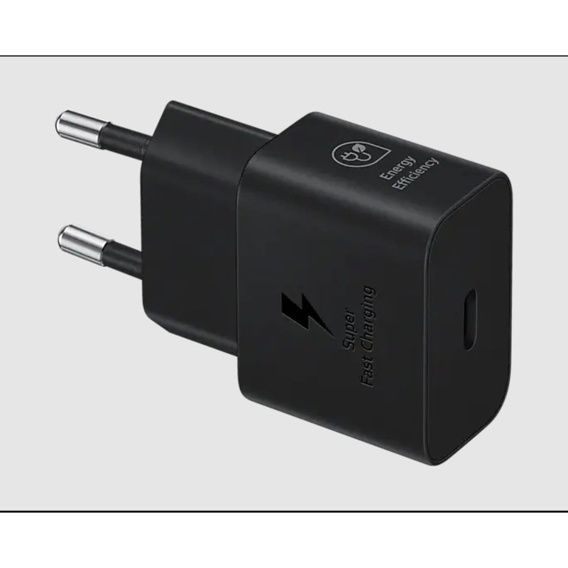 SAMSUNG - ADAPTADOR DE CARGA RÁPIDA USB-C 25W CON CABLE NEGRO