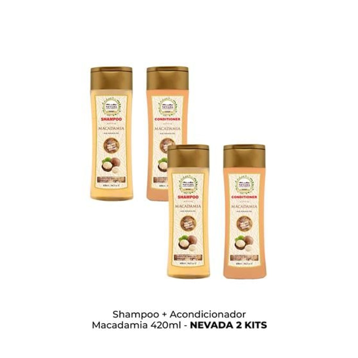 GENERICO - Shampoo + Acondicionador Macadamia 420ml Nevada 2Und