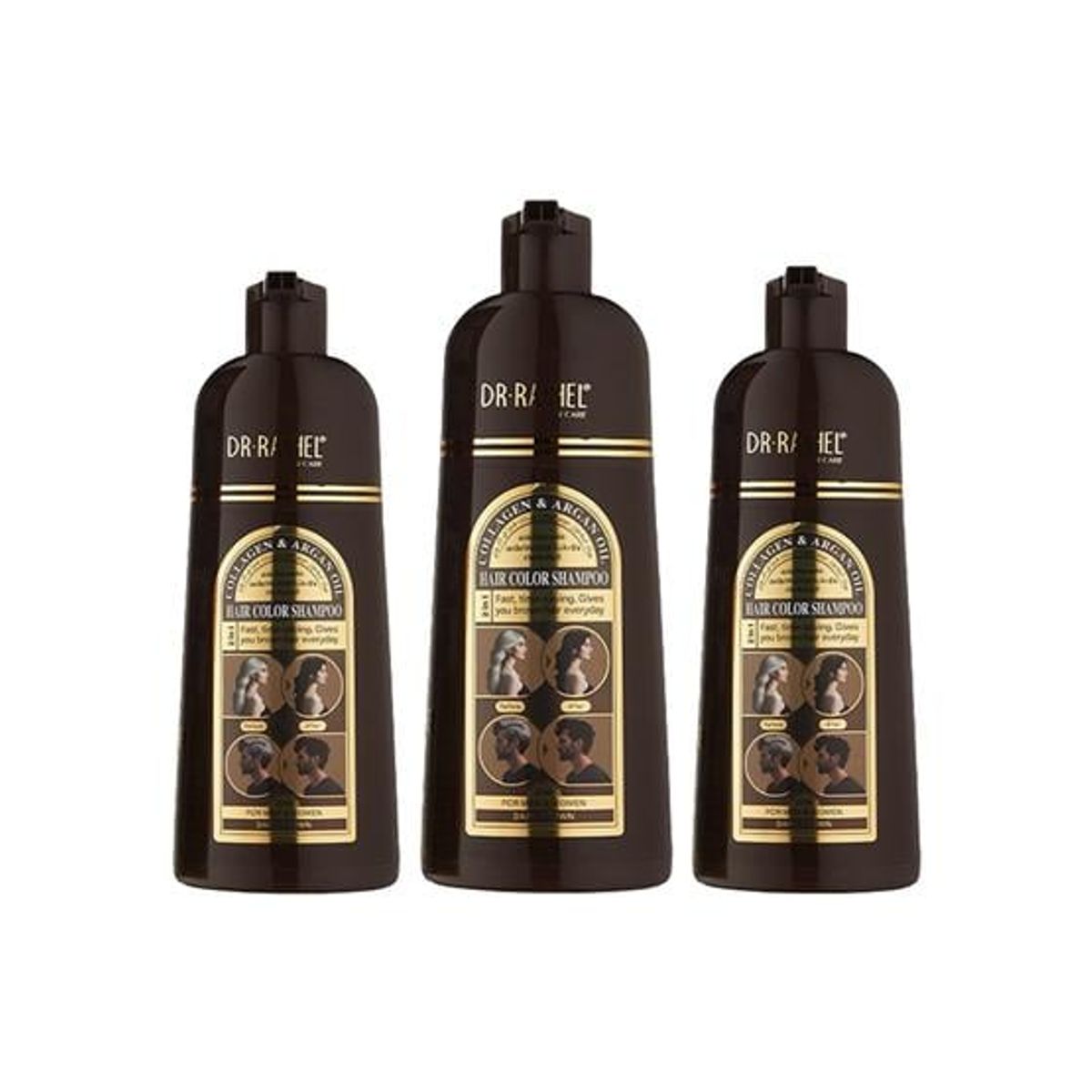 GENERICO - Shampoo Castaño Oscuro Dr Rashel 3Und