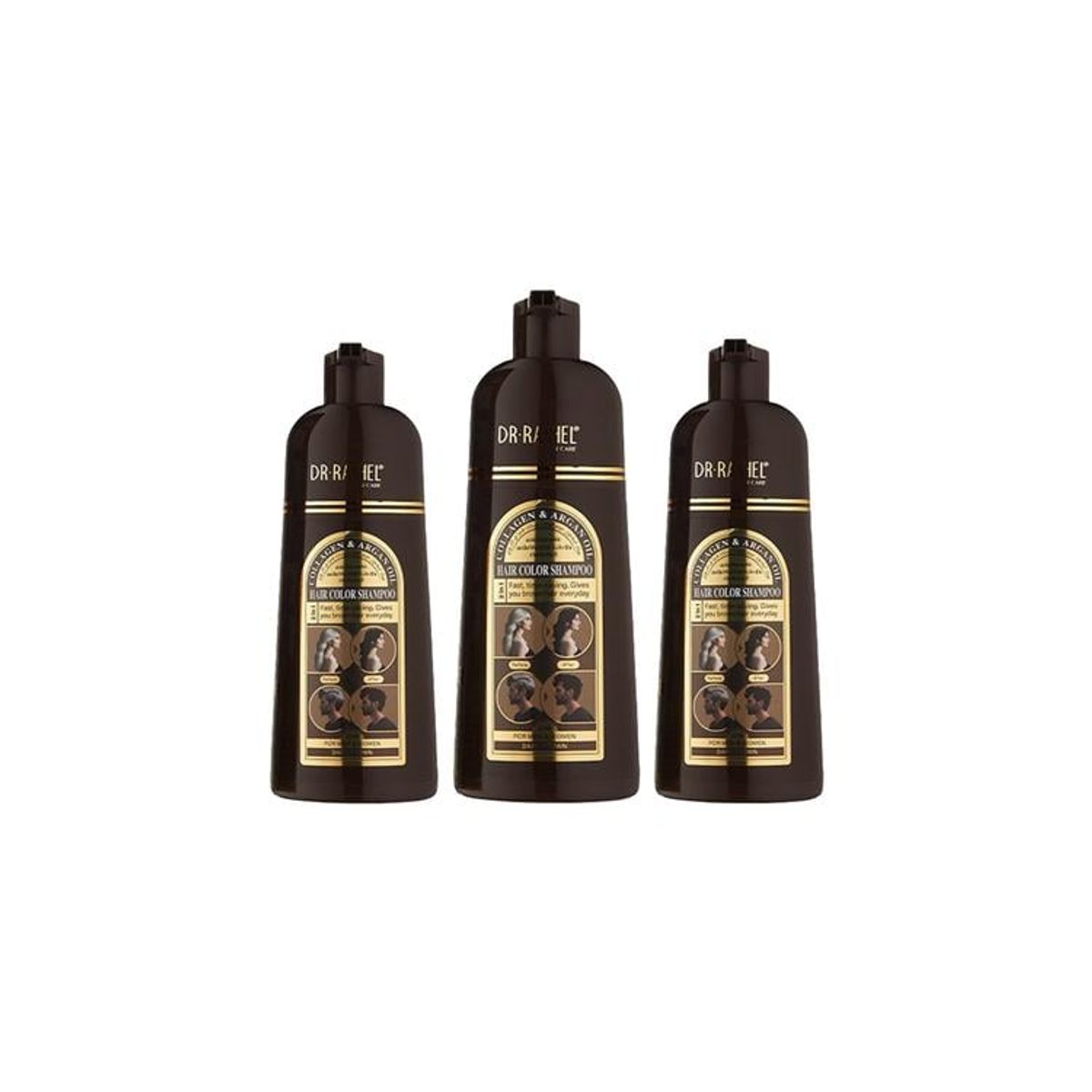 GENERICO - Shampoo Castaño Oscuro Dr Rashel 3Und