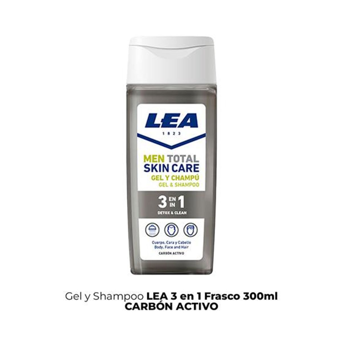 GENERICO - Gel y Shampoo Lea 3 En 1 Frasco 300ml Carbón Activo