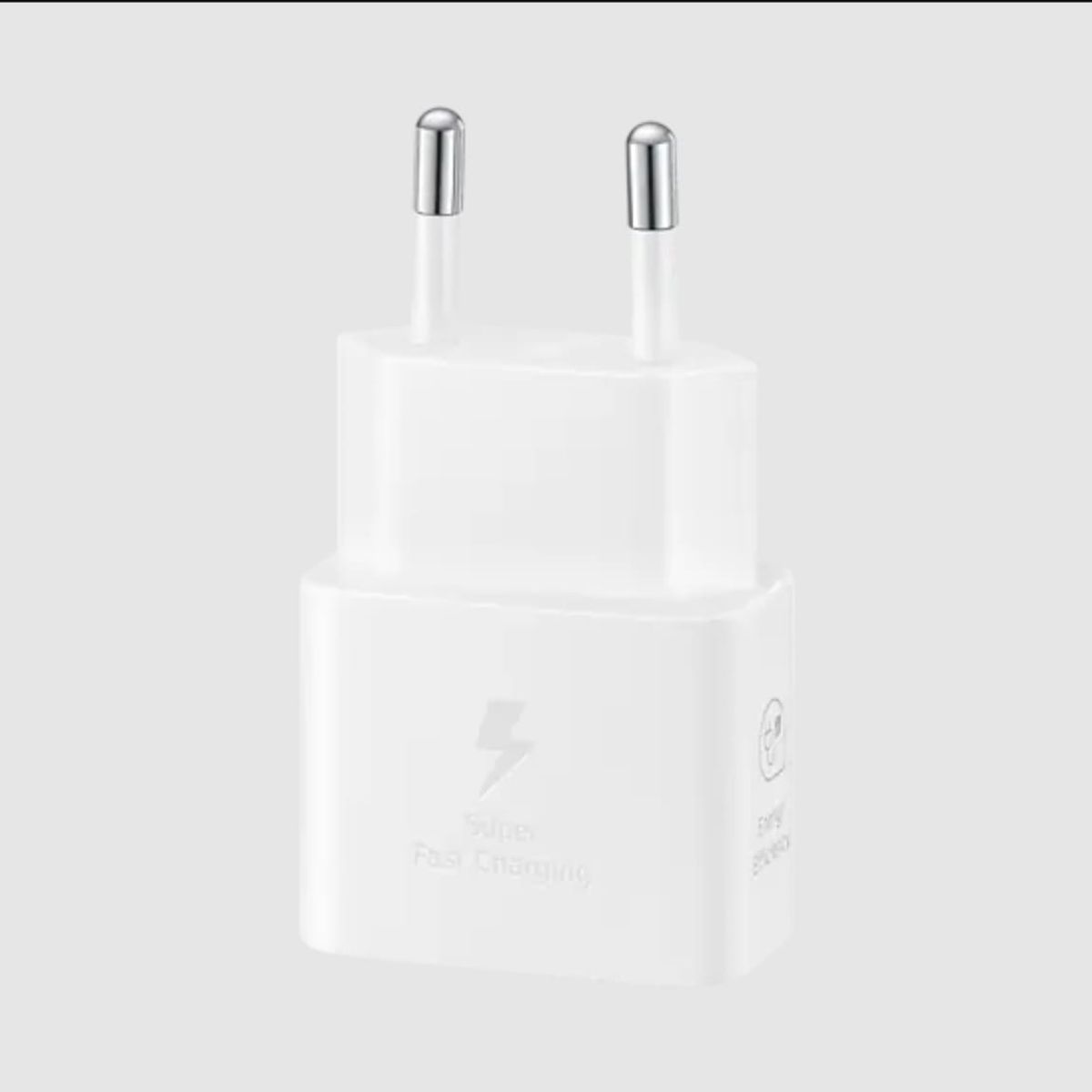 SAMSUNG - ADAPTADOR DE CARGA RÁPIDA USB-C 25W CON CABLE BLANCO