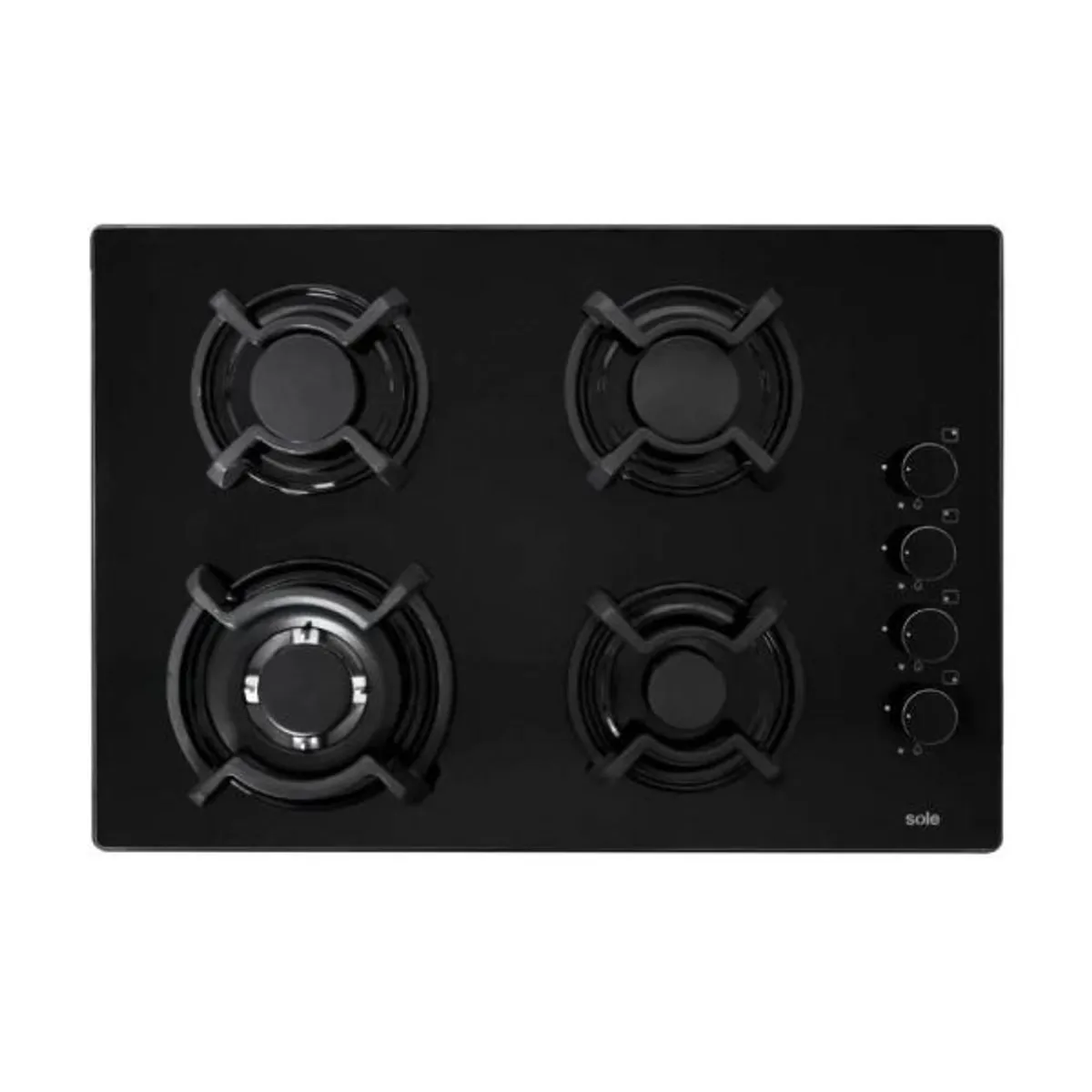 SOLE - Cocina Empotrable A Gas 4 Hornillas 65Cm Black Sole SOLCO047V3