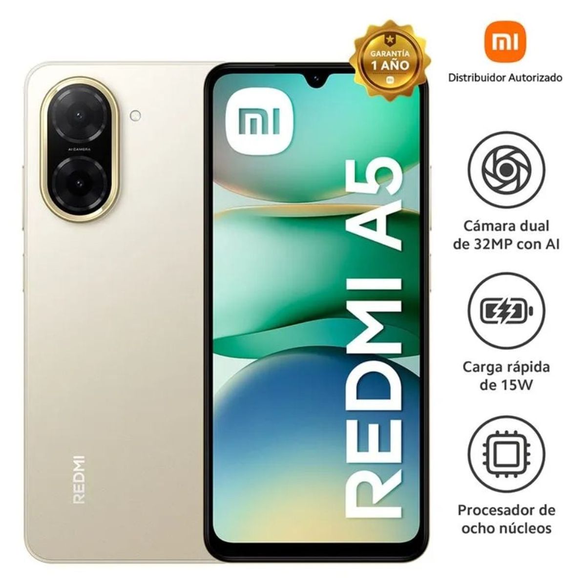 XIAOMI - Celular Xiaomi Redmi A5 3GB + 64GB Dual SIM 4G Oro Arenoso