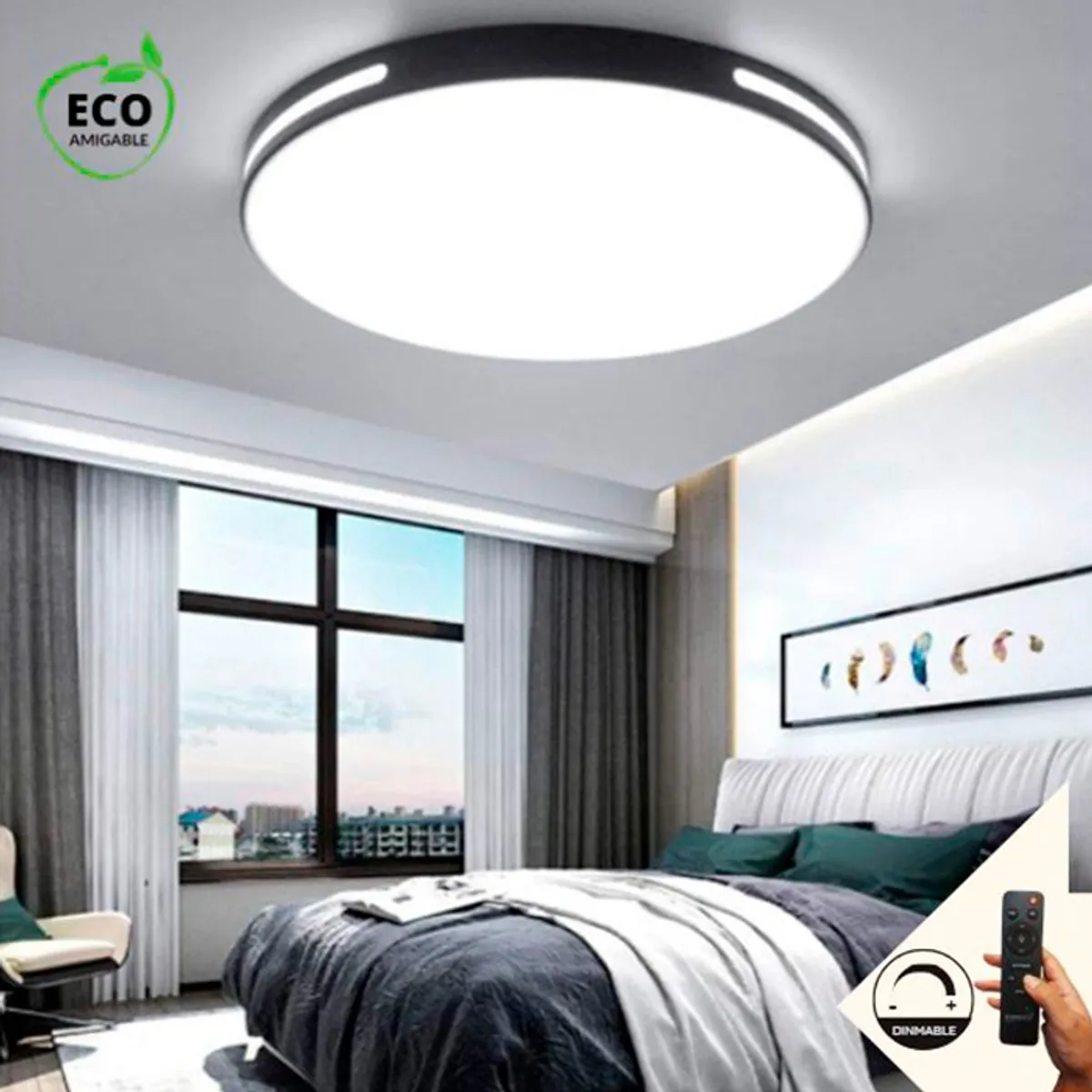 GENERICO - Panel Plafon Brillante Black 62W