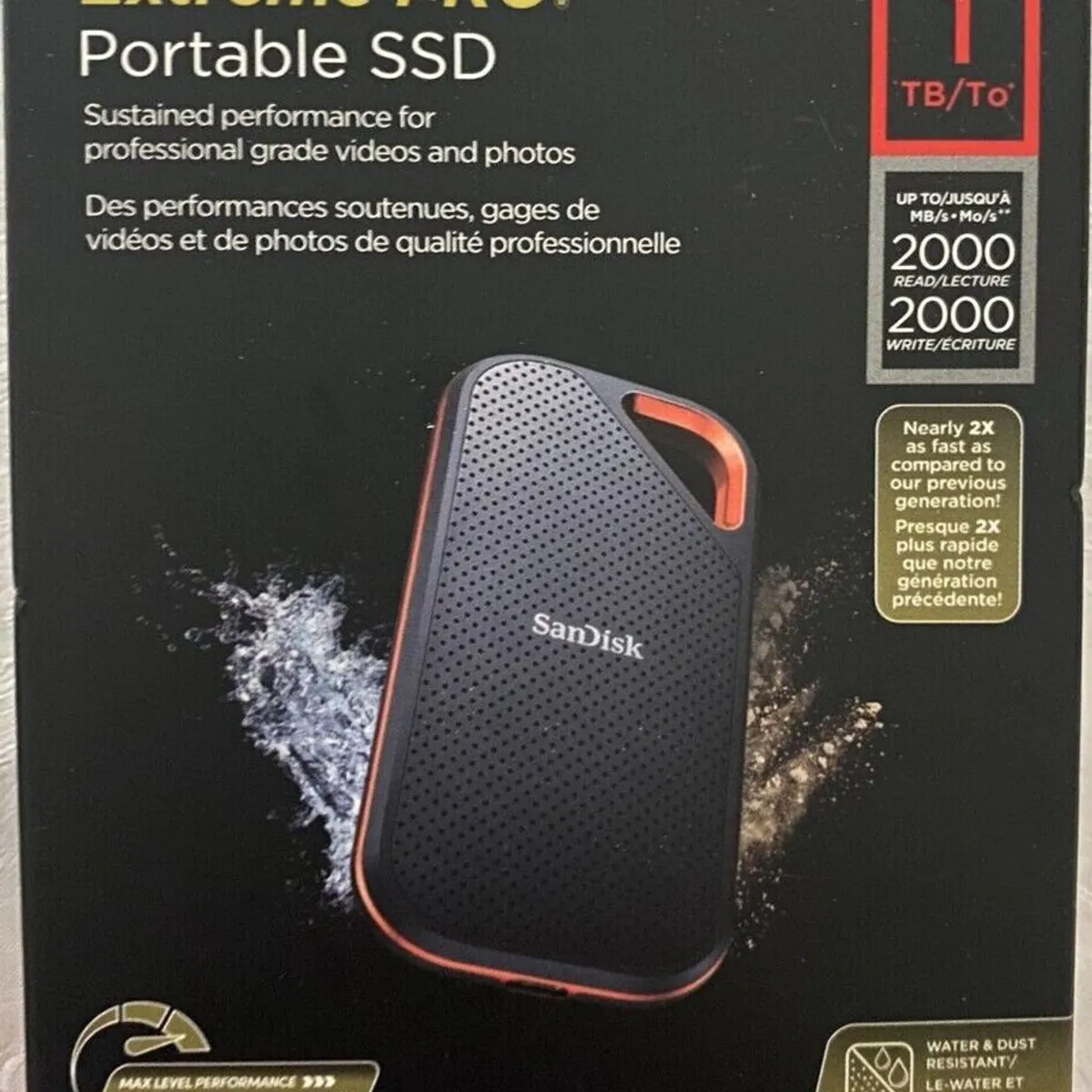SANDISK - DISCO EXTERNO SSD SANDISK EXTREME PRO 1 TB 2000MBPS