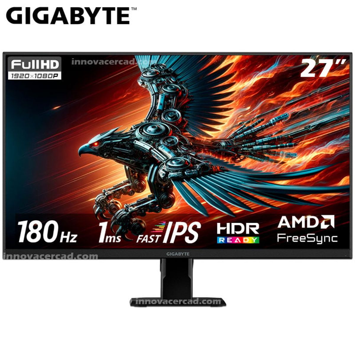 GIGABYTE - Monitor Gigabyte GS27FA 27 Full HD SS IPS 1ms 180hz HDR, AMD FreeSync