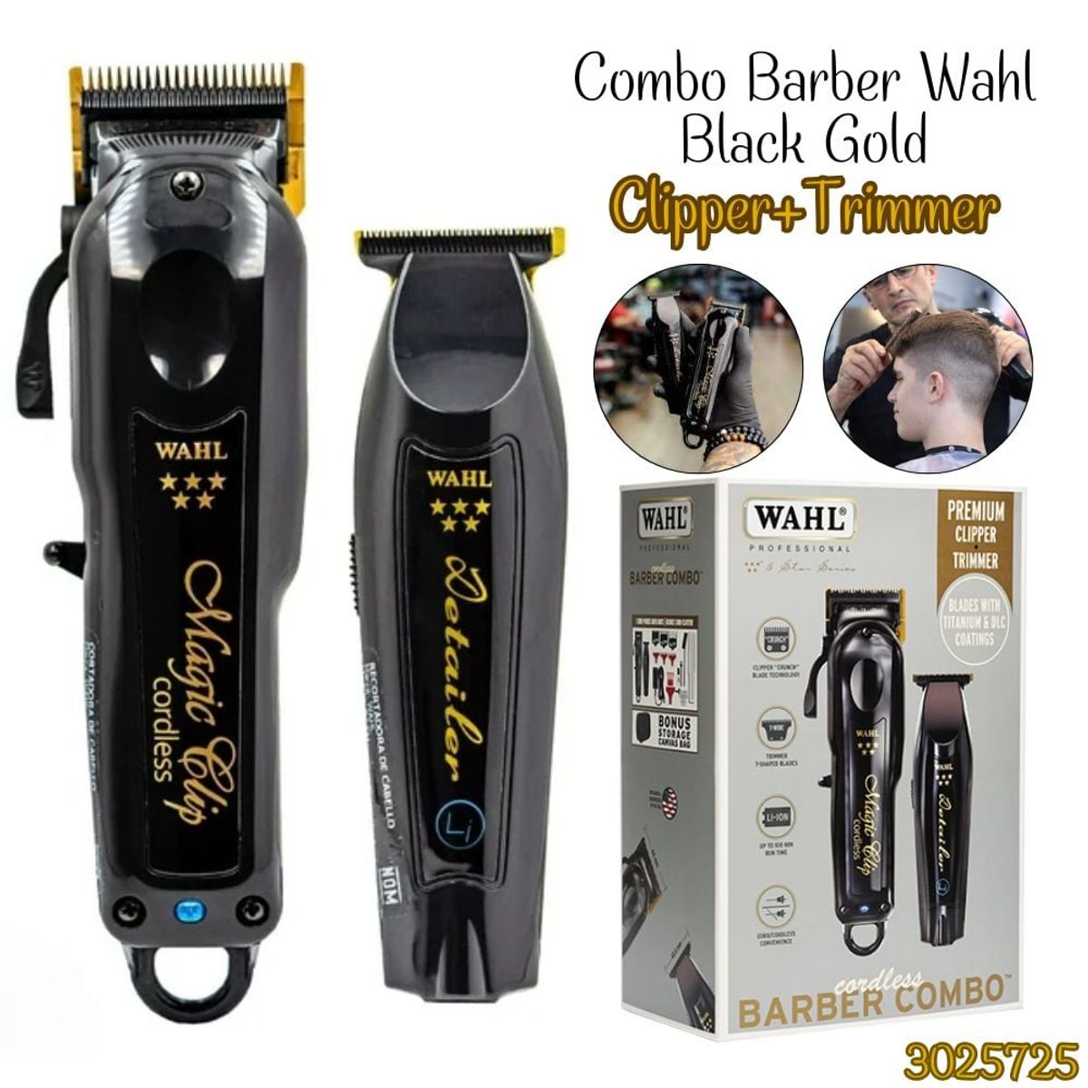WAHL - Combo Wahl Barber Black