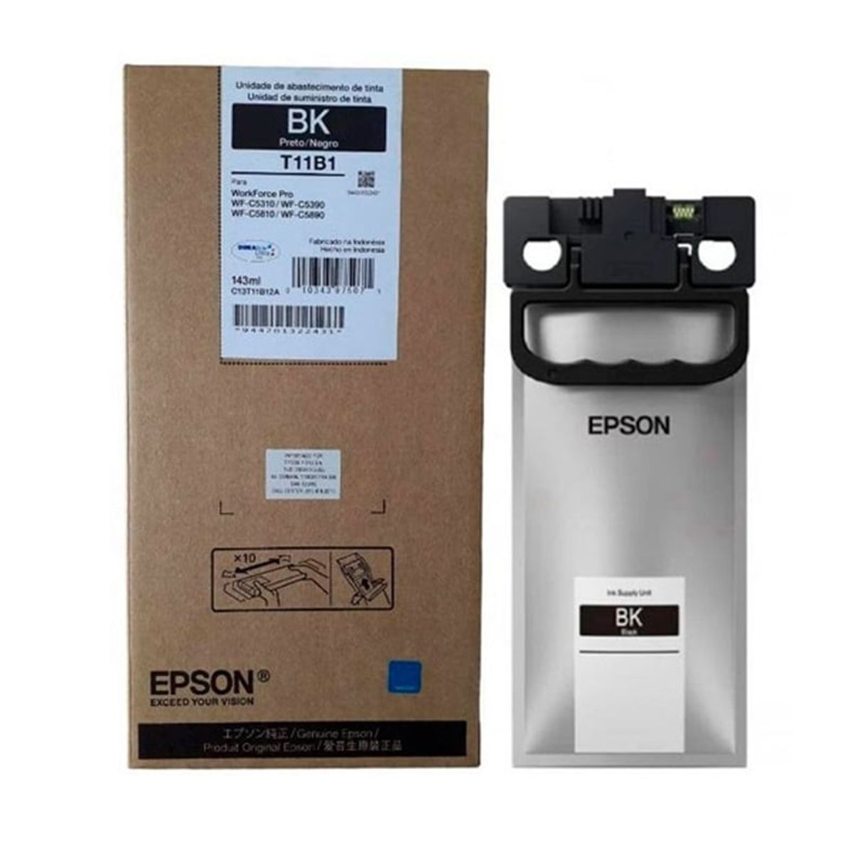 EPSON - Bolsa de Tinta Epson T11B120-AL Negro Pro WF-C5390 C5810 C5890
