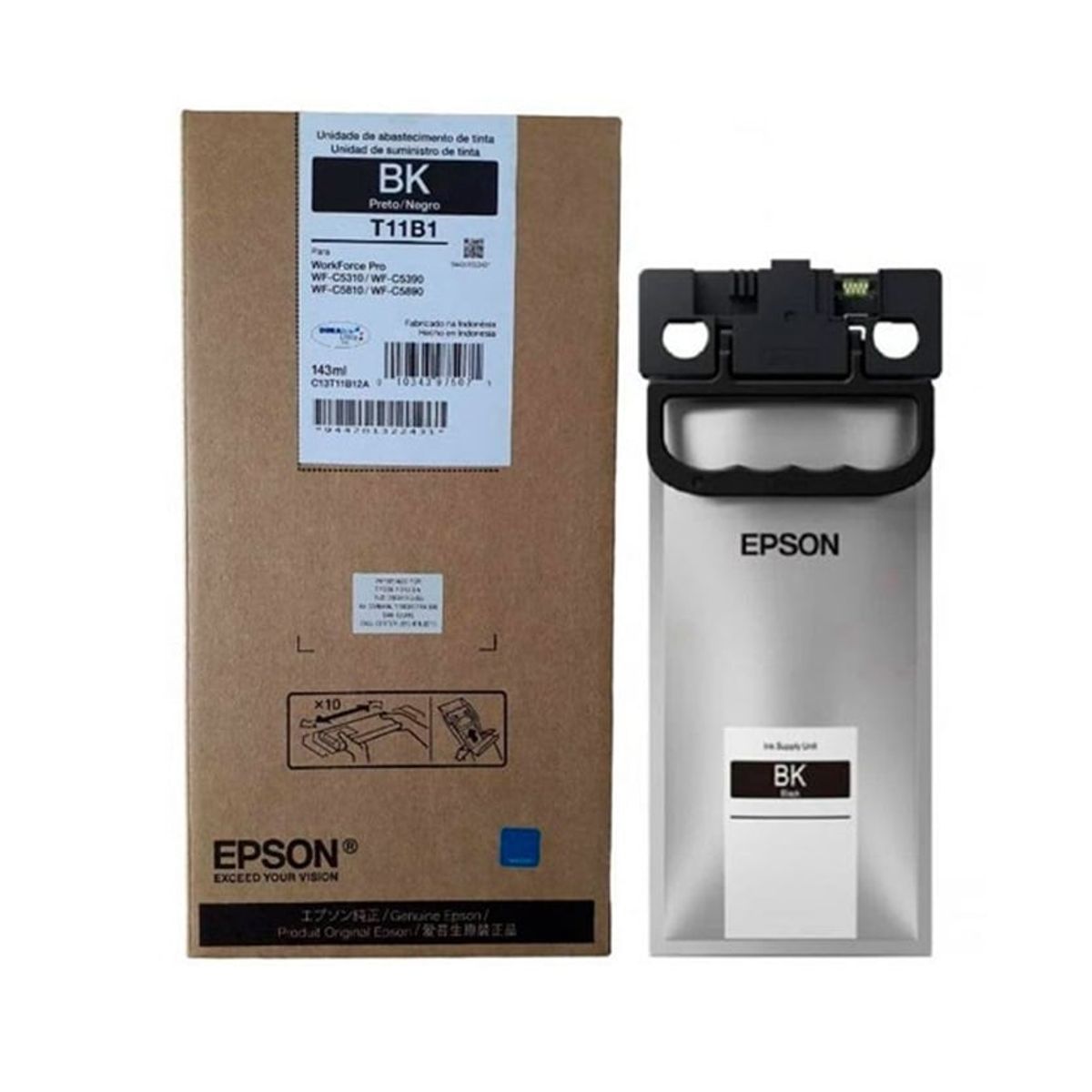 EPSON - Bolsa de Tinta Epson T11B120-AL Negro Pro WF-C5390 C5810 C5890