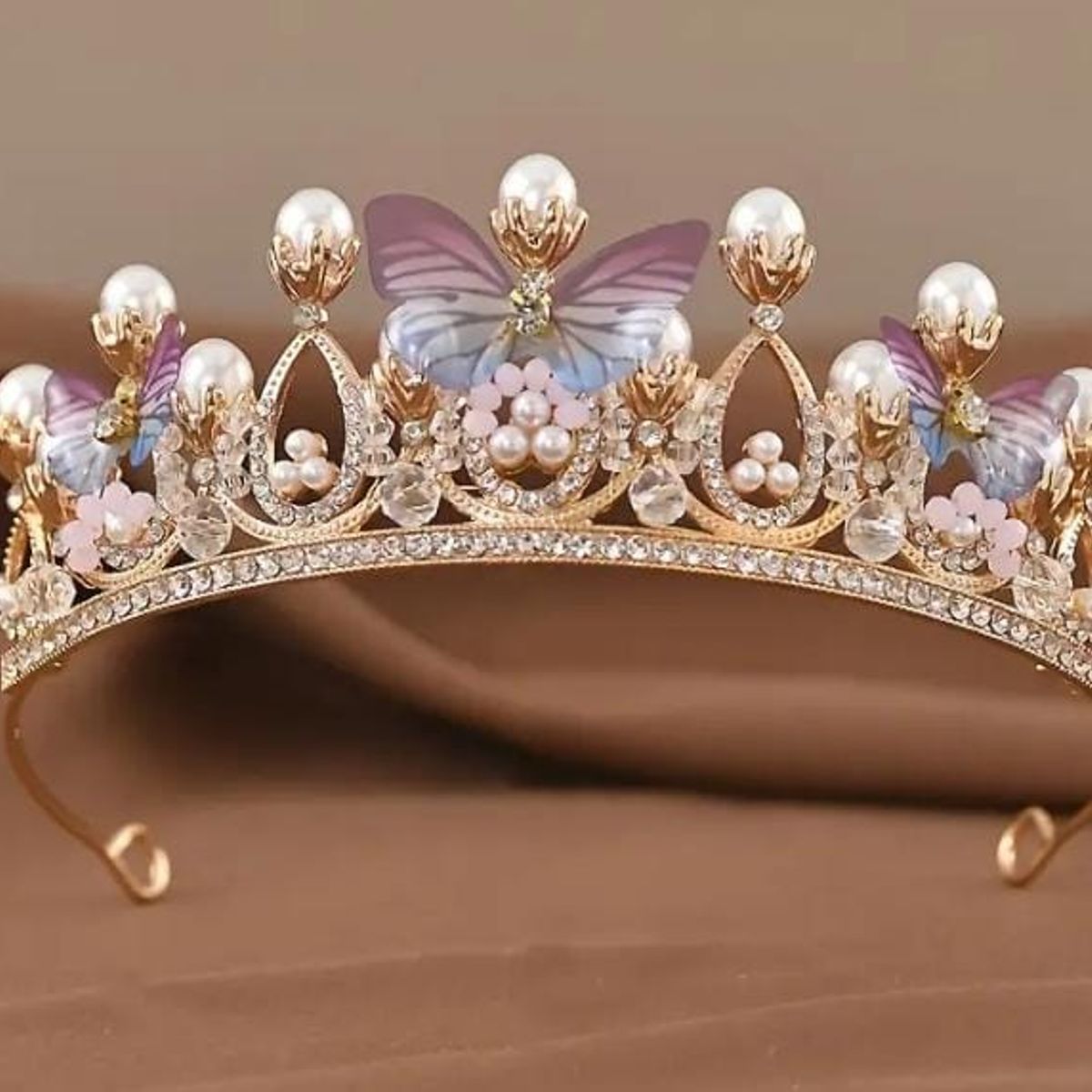 GENERICO - Corona Tiara de Mariposas para Cumpleños Graduaciones