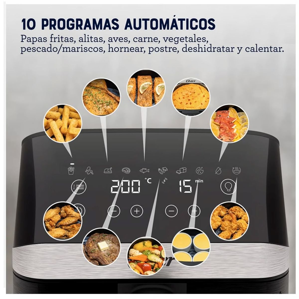 OSTER - OSTER FREIDORA DE AIRE DIGITAL DIAMONDFORCE 4L CKSTAF40WDDF