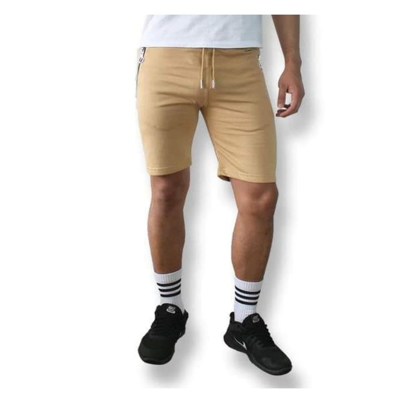 DM DEXMEN - Short Dexmen Cierre Plateado Beige