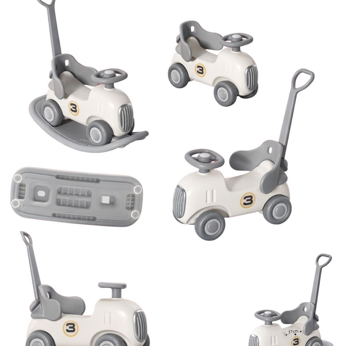 GENERICO - Carro buggy multifuncional 3 en 1 gris has 25 kilos