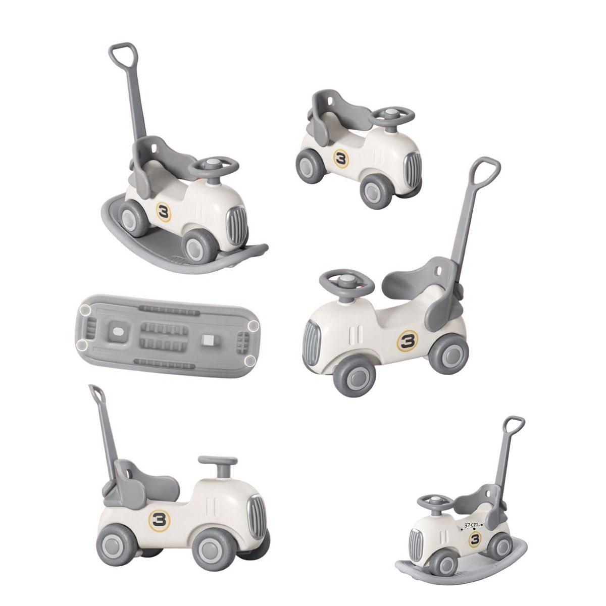 GENERICO - Carro buggy multifuncional 3 en 1 gris has 25 kilos