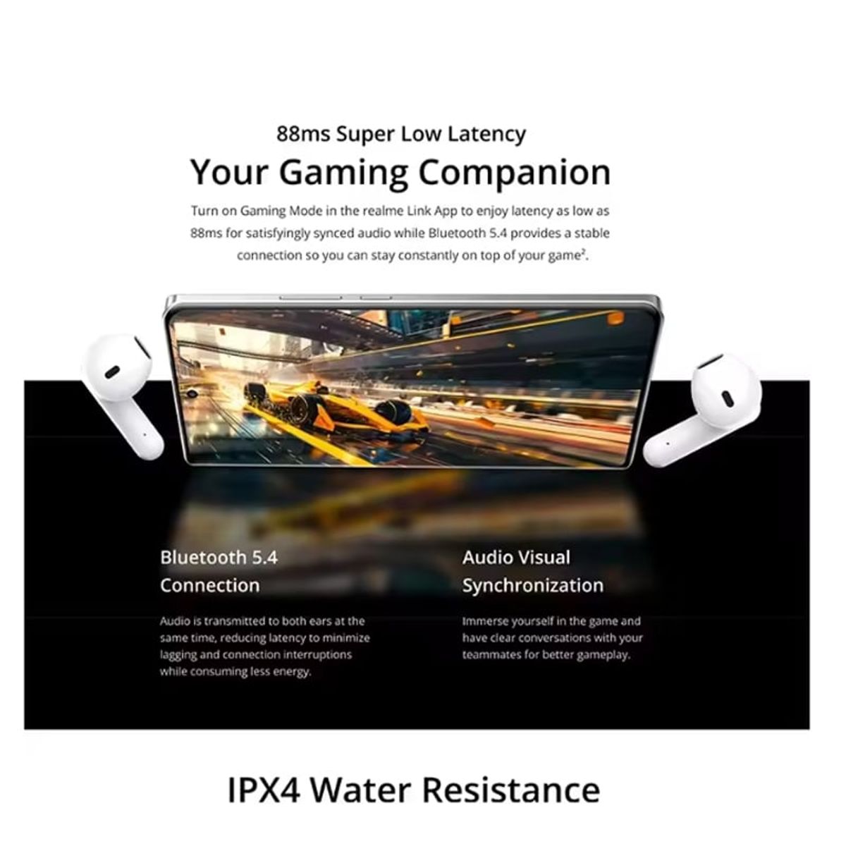 REALME - Audífonos Realme T01 Bluetooth 5.4 -Negro